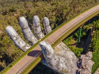 Famous Golden Bridge Vietnam